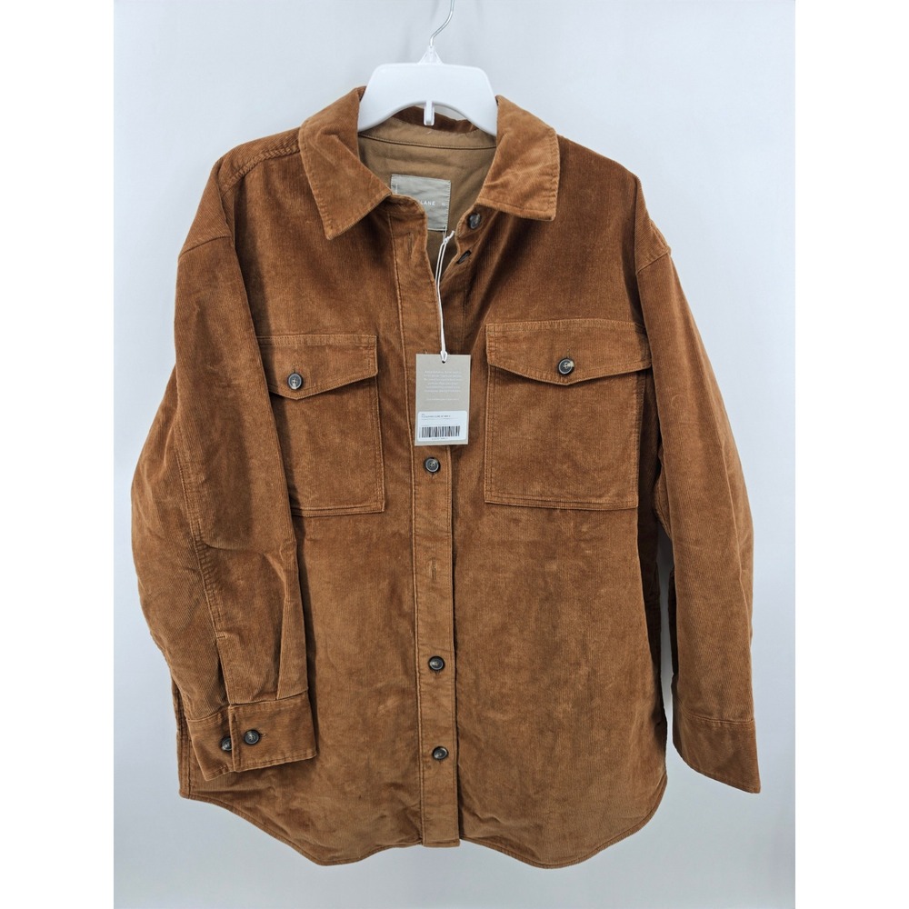Everlane XL Brown Corduroy Shirt Jacket Button Front Shacket